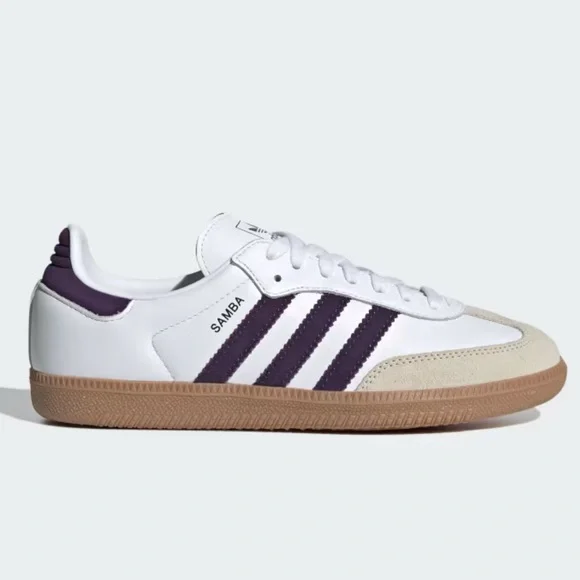adidas Samba OG Cloud White / Alumina / Aurora Plum - Picture 2 of 11